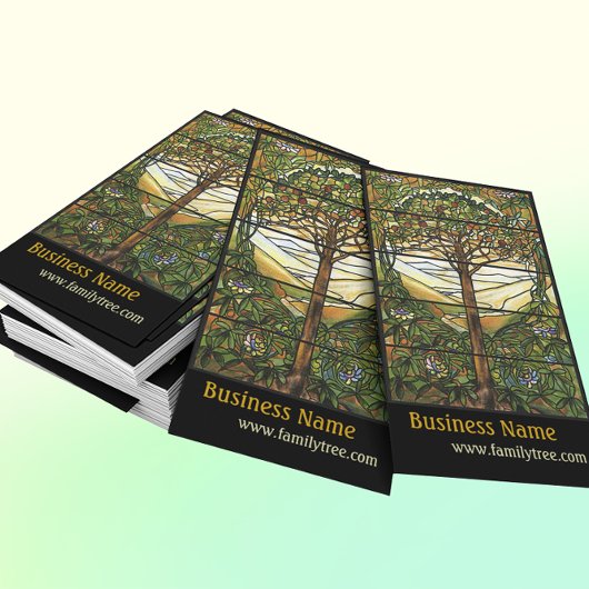 Boom van het Glas in lood van het leven/Tiffany Visitekaartje