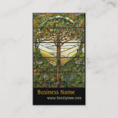 Boom van het Glas in lood van het leven/Tiffany Visitekaartje (Voorkant)