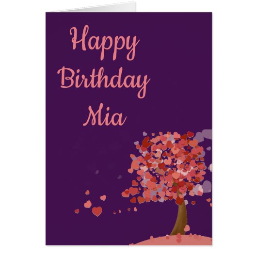 Boom van het hart schattige kunst erfnaam (Voorkant)