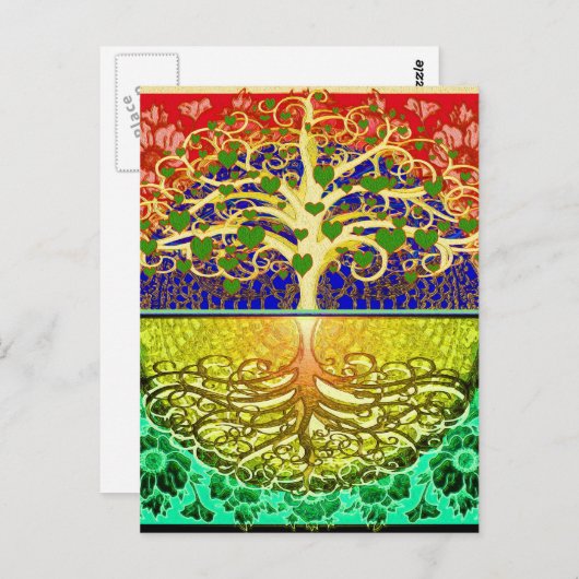 Boom van het hart van het leven briefkaart (Voorkant / Achterkant)
