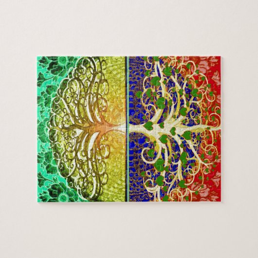 Boom van het hart van het leven legpuzzel (Horizontaal)