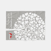 Boom van het Jubileum van de bruiloft met vogelgri Fleece Deken (Voorkant (Horizontaal))