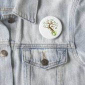 Boom van het leven ~ Aarde moederboom Ronde Button 5,7 Cm (In situ)