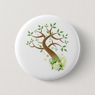 Boom van het leven ~ Aarde moederboom Ronde Button 5,7 Cm
