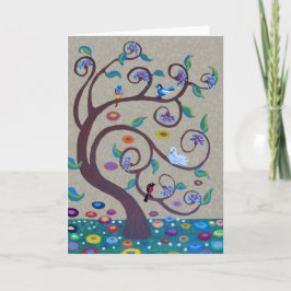 Boom van het leven - art nouveau stijl kaart
