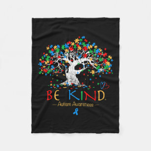 Boom van het leven Autisme Bewustmakingsmaand Puzz Fleece Deken