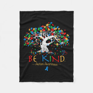 Boom van het leven Autisme Bewustmakingsmaand Puzz Fleece Deken