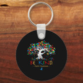 Boom van het leven Autisme Bewustmakingsmaand Puzz Sleutelhanger (Voorkant)