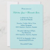 Boom van het leven B'not Mitzvah Invitations Kaart (Achterkant)