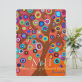 Boom van het leven B'not Mitzvah Invitations Kaart (Staand voorkant)