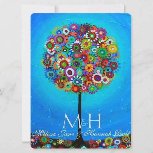 Boom van het leven B'not Mitzvah Invitations Kaart (Voorkant)