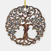 boom van het leven, boom van het leven, drie van d keramisch ornament (Achterkant)