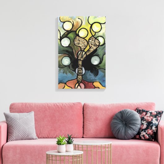 Boom van het Leven Canvas Afdruk (Insitu (Woonkamer))