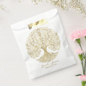 Boom van het Leven Cream & Goud Keltische Bruiloft Bedankzakje (Gezegeld)