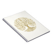 Boom van het Leven Cream & Goud Keltische Bruiloft Notitieboek (Rechterzijde)