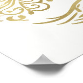 Boom van het Leven Cream & Goud Keltische Bruiloft Poster (Hoek)