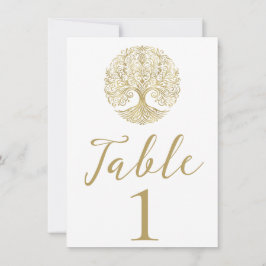 Boom van het Leven Cream & Goud Keltische Roots Br Kaart