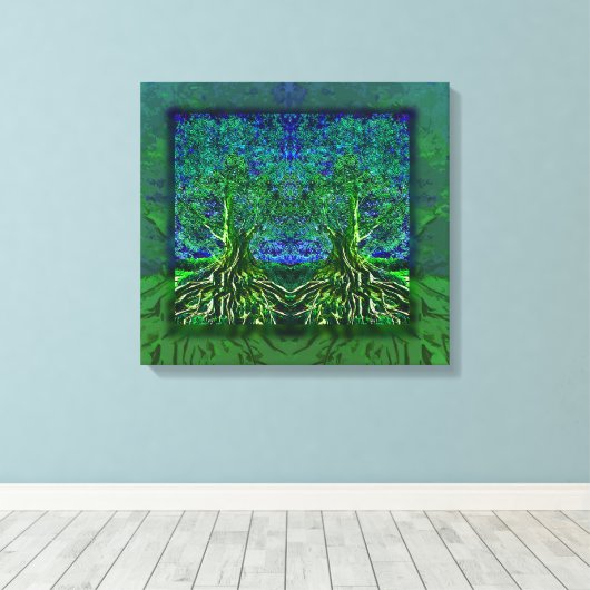 Boom van het Leven Dankbaarheid Canvas Afdruk (Insitu (Houten vloer))