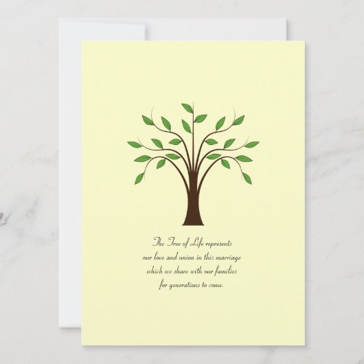 Boom van het leven Eenvoudig symbolisch uniek mode Kaart (Achterkant)