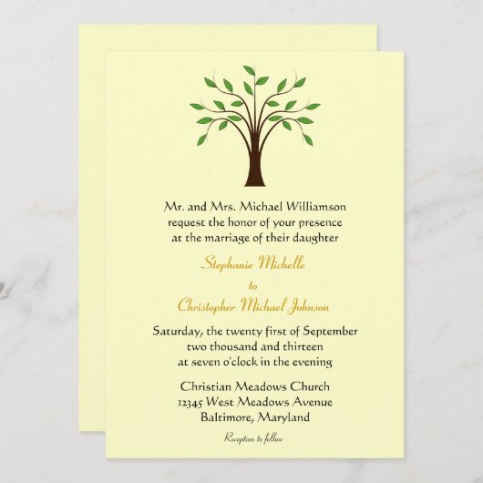 Boom van het leven Eenvoudig symbolisch uniek mode Kaart (Voorkant / Achterkant)