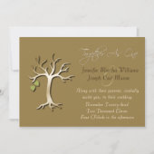 Boom van het leven Elegant Fall Wedding Invitation Kaart (Voorkant)