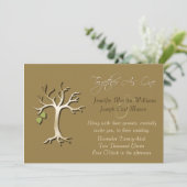 Boom van het leven Elegant Fall Wedding Invitation Kaart (Staand voorkant)