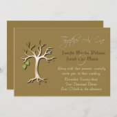 Boom van het leven Elegant Fall Wedding Invitation Kaart (Voorkant / Achterkant)