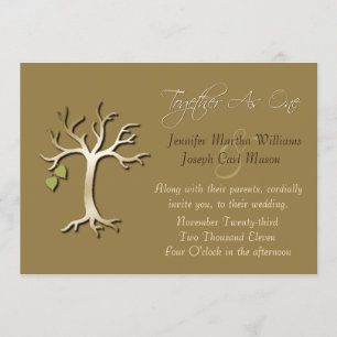 Boom van het leven Elegant Fall Wedding Invitation Kaart