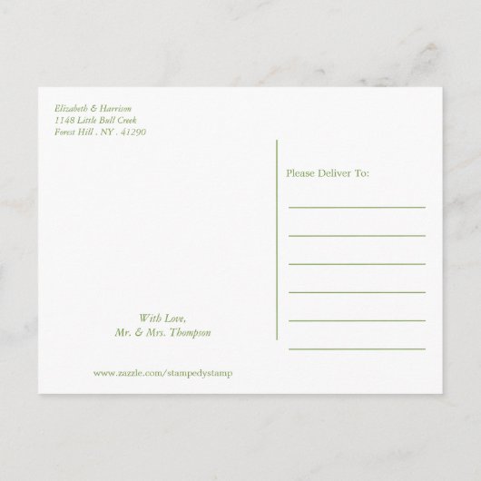 Boom van het leven, Elegant Wedding Save the Date Aankondigingskaart (Achterkant)