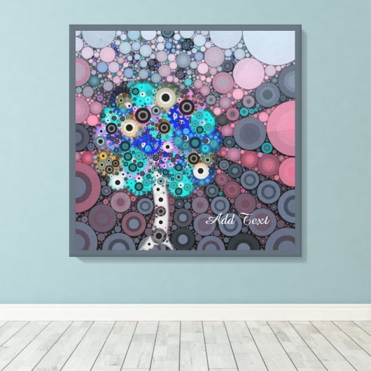 Boom van het leven Esoterische kunstgeschenk op ma Canvas Afdruk (Insitu (Houten vloer))