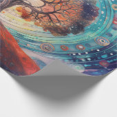 Boom van het Leven, Etherische Liefde ontmoet Natu Cadeaupapier (Hoek)