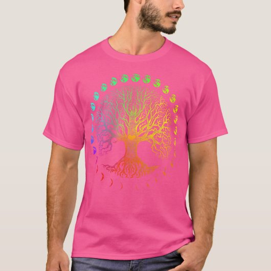 Boom van het Leven Fasen van de Maan T-shirt (Voorkant)