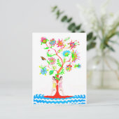 Boom van het leven. Flora en fauna Briefkaart (Staand voorkant)