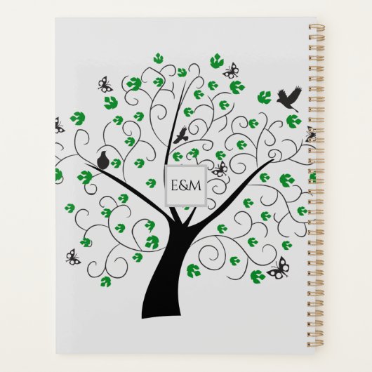 Boom van het leven gastboek bruiloft herdenking an planner (Achterkant)