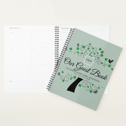 Boom van het leven gastboek bruiloft herdenking an planner (Display)