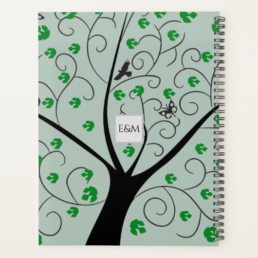 Boom van het leven gastboek bruiloft herdenking an planner (Achterkant)