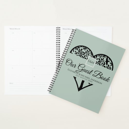 Boom van het leven gastboek bruiloft Memorial Fune Planner (Display)