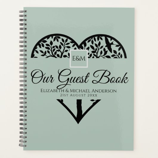 Boom van het leven gastboek bruiloft Memorial Fune Planner (Voorkant)