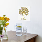 Boom van het leven gepersonaliseerde familienaam folie afdrukken (Laag (Keuken))