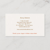 Boom van het Leven Gezondheid en Wellness Oranje N Visitekaartje (Achterkant)