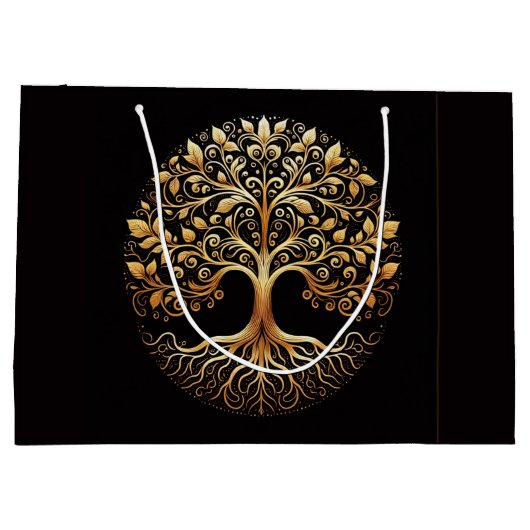 Boom van het Leven Gift Bag Groot Cadeauzakje (Achterkant)