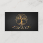 Boom van het leven Golden Spiral en Gemstenen Visitekaartje (Voorkant)