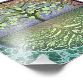 Boom van het leven, hart en liefde foto afdruk (Hoek)