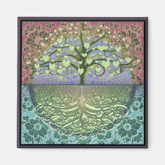 Boom van het leven, hart en liefde magneet (Voorkant)