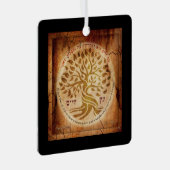 Boom van het leven Hebreeuwse Etz Chayim Wood Effe Metalen Ornament (Voorkant Rechts)