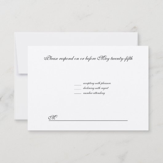 Boom van het leven Hebreeuwse joodse bruiloft RSVP (Achterkant)