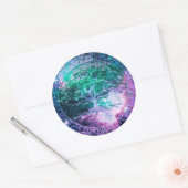 Boom van het leven in de ruimte ronde sticker (Envelop)