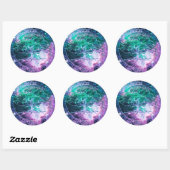 Boom van het leven in de ruimte ronde sticker (Vel)