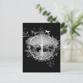 Boom van het leven in het Wit met Butterflies Briefkaart (Staand voorkant)
