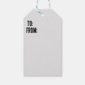 Boom van het leven in zwart-wit cadeaulabel (Achterkant)